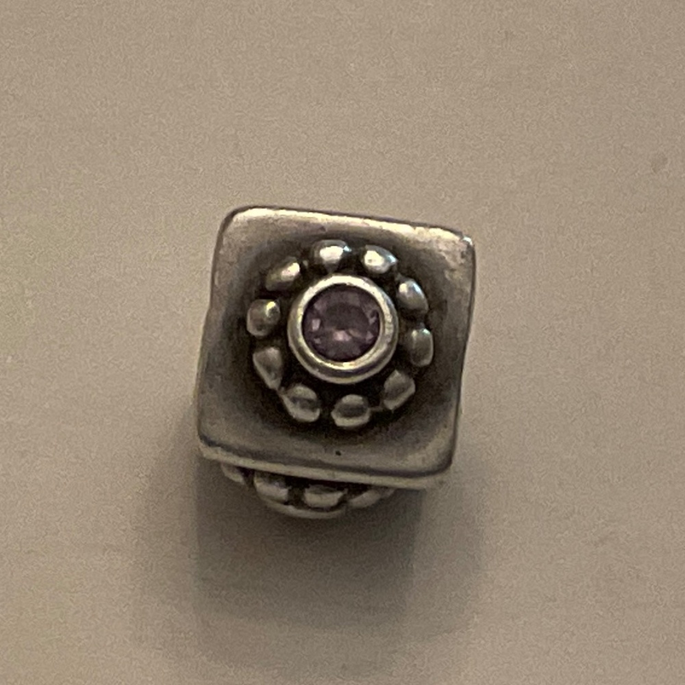 Pandora Retired Triangular Triple 3 Sided Rare Bead Charm